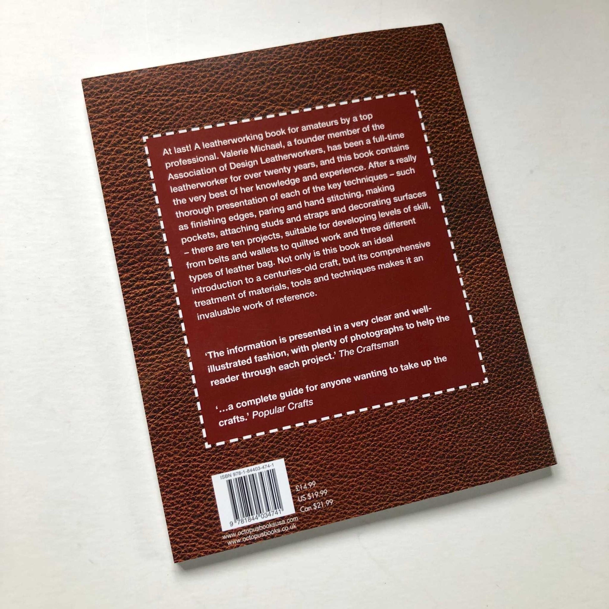 Leatherworking Handbook by Valerie Michael - illustrated techniques and projects for amateurs and professionals.