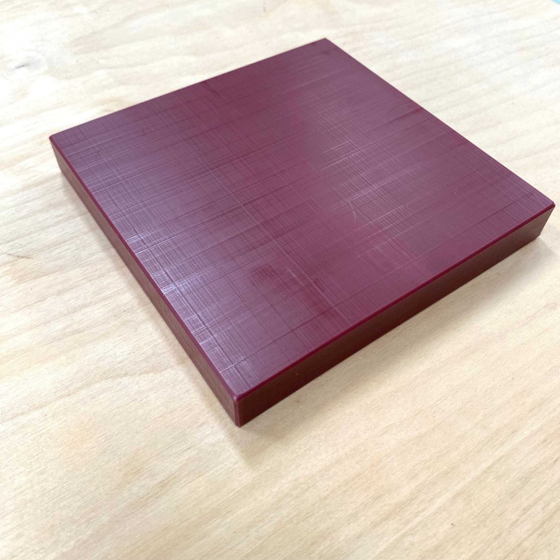 Leather Punching and Cutting Board, 6x6-inch solid surface for precise leathercraft.